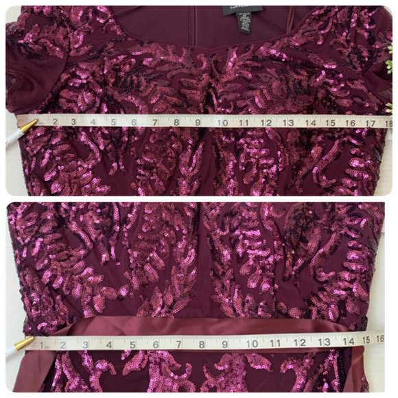 R&M Richards Sequined Godet Pleated Gown $149 - Picture 9 of 10